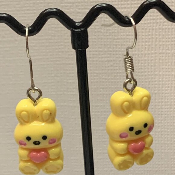 Easter Earring, Valentine's Day Earring, Heart Earring, Bunny Earring, Gift Idea - Picture 5 of 5